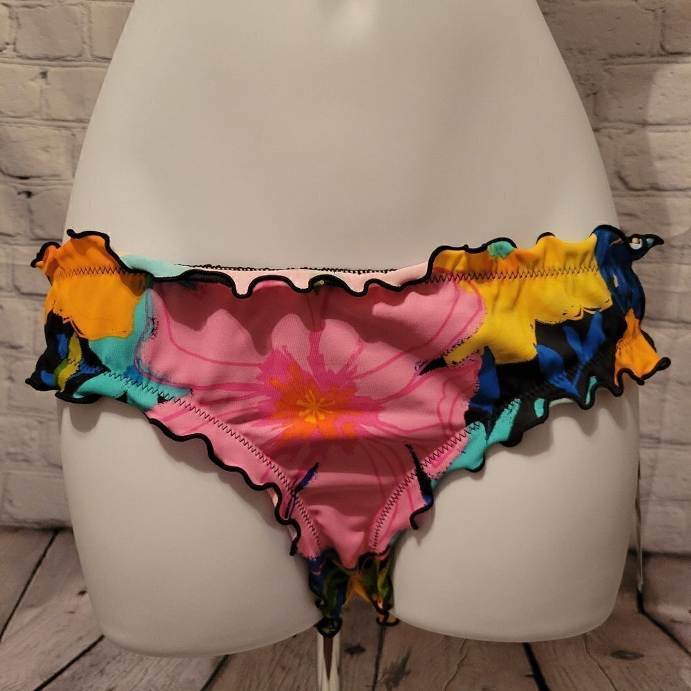 Sundazed Mermaid Floral-Print Ruffled-Edge Bikini Bottoms